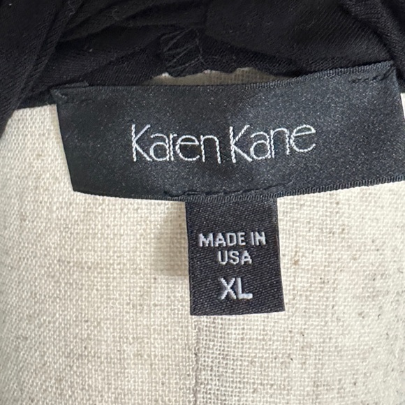 Karen Kane NWOT❤️Black Faux Wrap Ruched Dress made from soft jersey knit. - Picture 8 of 12